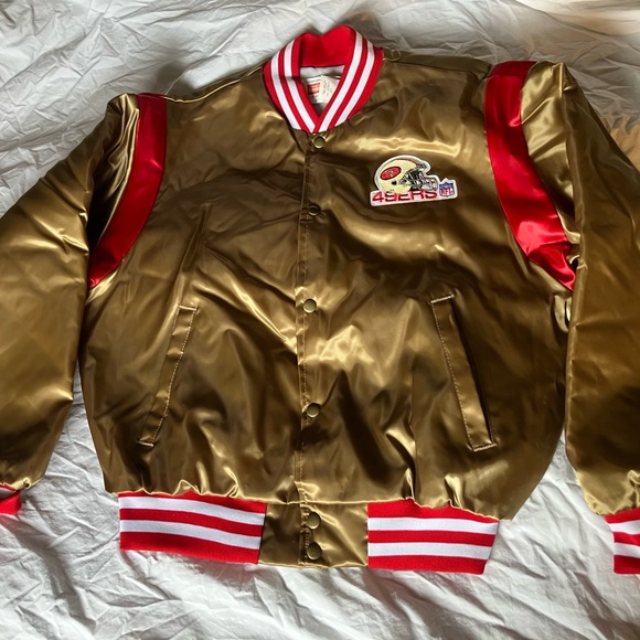 Swingster Other - Vintage Swingster USA San Francisco 49ers Gold Satin Bomber Jacket Men's Sz L